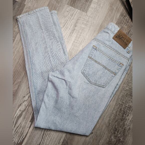 Express Blues High Rise Vintage 1990s Light Blue Denim Straight Leg Jeans - Picture 8 of 12
